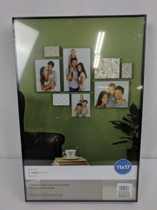 Mainstays 11x17 Black Frames, Set of 3 New