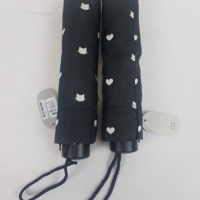 2 Black Umbrellas. Heart & Kitty Designs - New