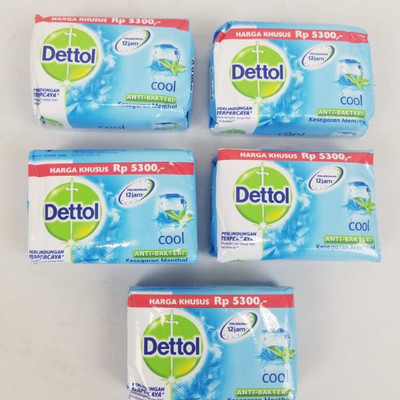 Qty 5 Dettol Anti Bacterial Bar Soap - New