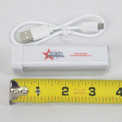Power Bank Phone Battery Charger Lithium Ion Battery 2200mAh with Cord - New