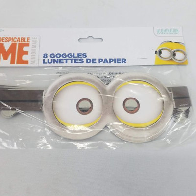 Happy Birthday Party Banner & Minions Paper Goggles - New