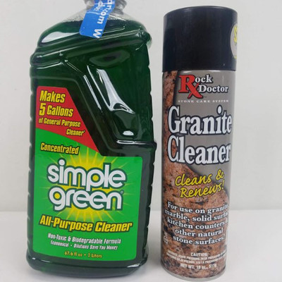 2 pc Cleaning: 2L Simple Green & 18 oz Granite Cleaner - New