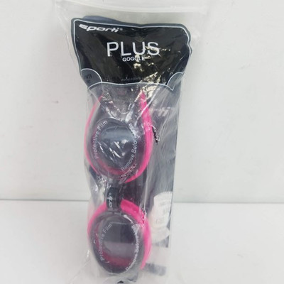 Sporti Plus Goggles, Black & Pink with Anti-fog & UV Shield - New