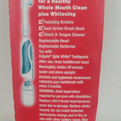 Colgate Powered Toothbrush 360 Optic White. Soft - New