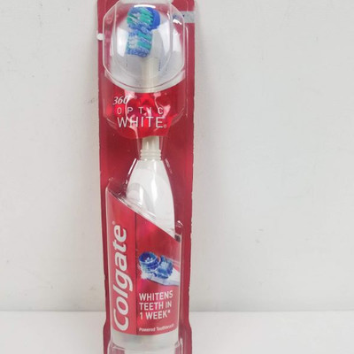Colgate Powered Toothbrush 360 Optic White. Soft - New