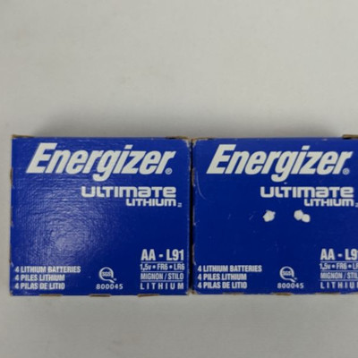 Energizer Ultimate Lithium AA- L91 Set of 2 - New