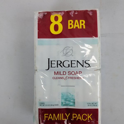 Jergens Mild Soap 8 Bar Pack - New