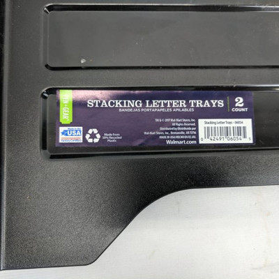 Stacking Letter Trays, Set of 2 (4 Total) - New