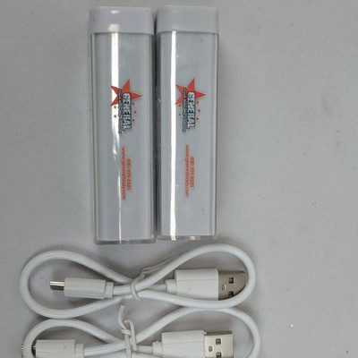 General Portable USB Power Bank, Set of 2 - New