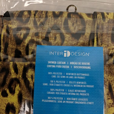 Interdesign Fabric Shower Curtain, Cheetah, 72