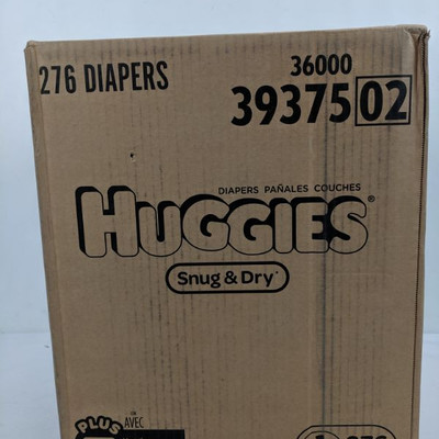 Huggies Snug & Dry, Size 1, 276 Diapers - New, Opened Box