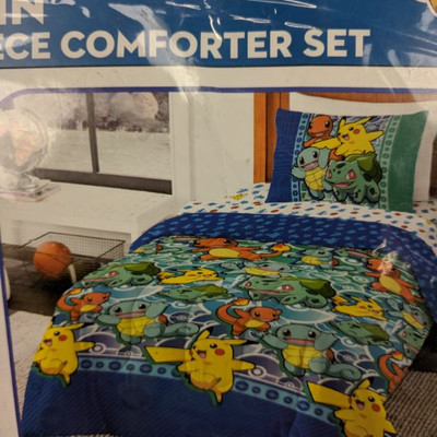 Pokemon Twin 4 Piece Comforter Set - New