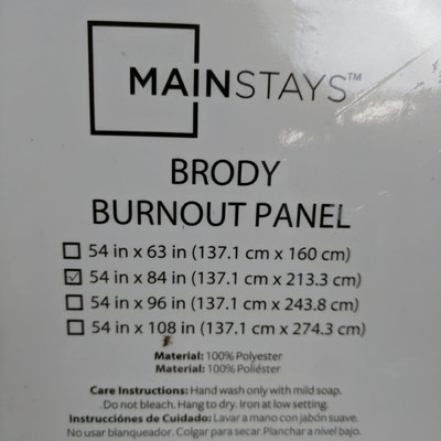 Mainstays Brody Burnout Panel, Set of 2, 54