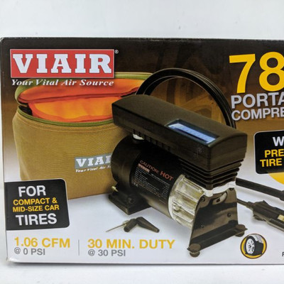 VIAIR 78P Compact 12-Volt 80-PSI Portable Inflator Kit - New