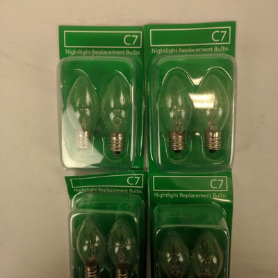 C7 Night Light Replacement Bulbs, Pack of 4 - New