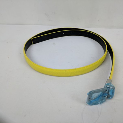 Yellow Faux Leather Belt, 43