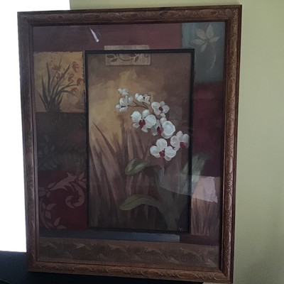 Viv Solid Wood Frame 2 sets of floral art