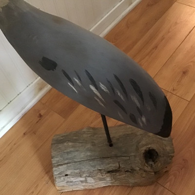 Solid Wood Painted Heron