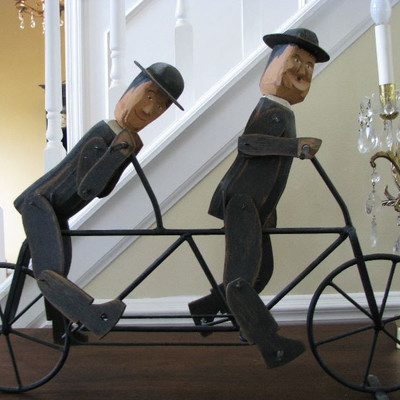 Laurel and Hardy Cycling Wall Decor