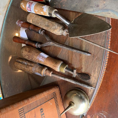 Vintage tools and cigar box