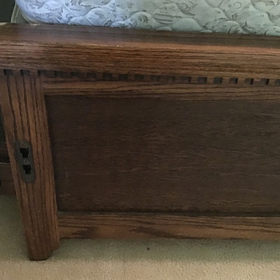 SOLID WOOD KING HEADBOARD FOOT AND SIDEBOARDS