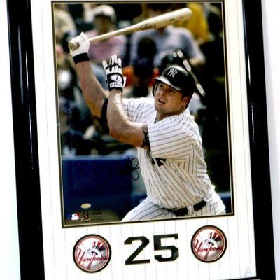 JASON GIAMBI Autographed Photograph in Frame with Steiner COA - D-047