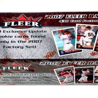 2007 FLEER Baseball Cards Factory Complete Set Sealed Box 430 Cards - D-030
