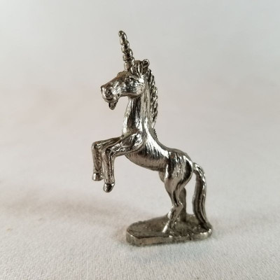 Five Pewter Unicorns