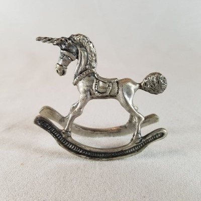Five Pewter Unicorns