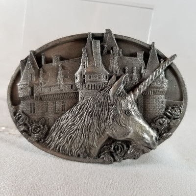 Unicorn Pewter Belt Buckle