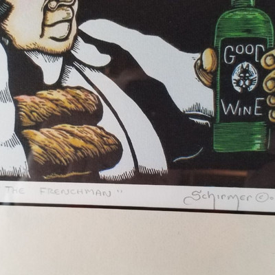 "The Frenchman" Woodblock Print by John Schirmer