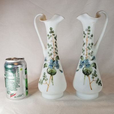 Pair of Hand-Painted Vases