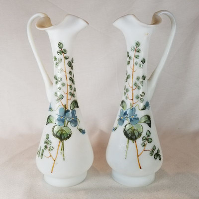 Pair of Hand-Painted Vases