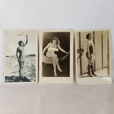 Vintage Lady Post Cards and Photograph