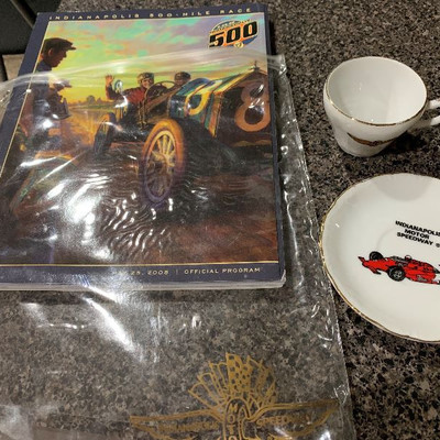 Indy 500 Program book 2008 and Indy Motor Sppedway Espresso Cup
