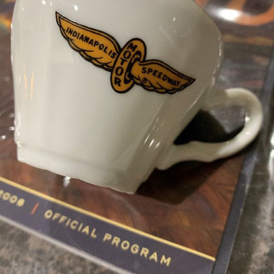 Indy 500 Program book 2008 and Indy Motor Sppedway Espresso Cup