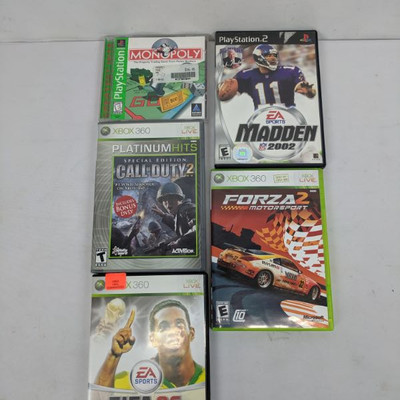 Qty 5 Misc Games, Monopoly-FIFA 06