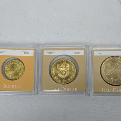 Two Half-Dollar Coins, 1 Quarter - Guatemala/Honduras