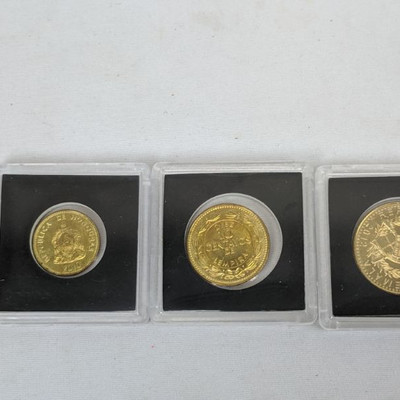 Two Half-Dollar Coins, 1 Quarter - Guatemala/Honduras