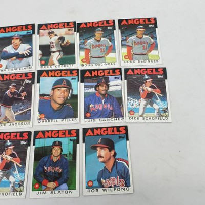 13 Angels Baseball Cards