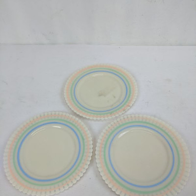 Corning Glass Company Cremax Petalware Plates 8
