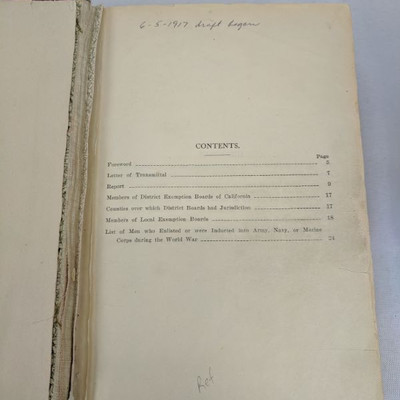 The Adjutant General California World War Draft Report