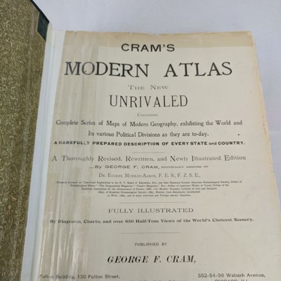 Gram's Modern Atlas the World Indexed 1903