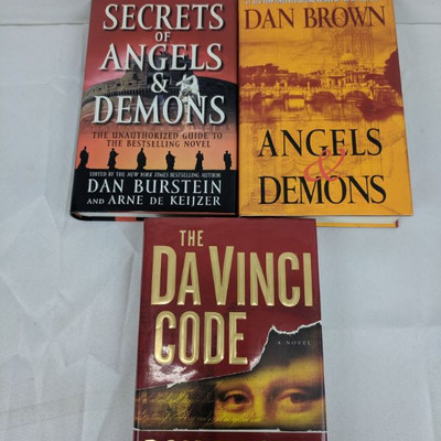 3 Books Secrets of Angels & Demons - Da Vinci Code, Hard Covers