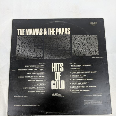 Mama's And The Papas Record Hits of Gold, Rated VG+