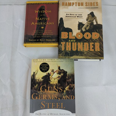 3 Books: The Wisdom Native Americans - Guns, Germs, And Steel