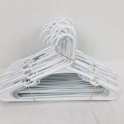 43 White Plastic Hangers