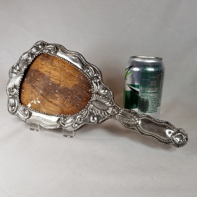 Victorian Sterling Silver Hand Mirror Frame