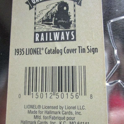 LIONEL TRAINS Model Railroad Tin Sign