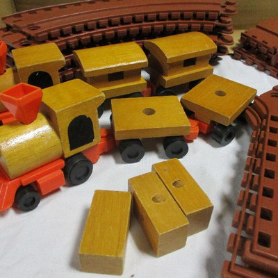 1972 Mattel Train Track Wooden Railroad Toys